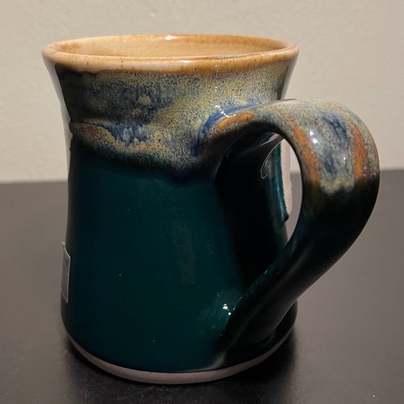 Handcrafted TUMBLEWEED POTTERY  #1 Policeman Drip Glaze Mug - Picture 3 of 10